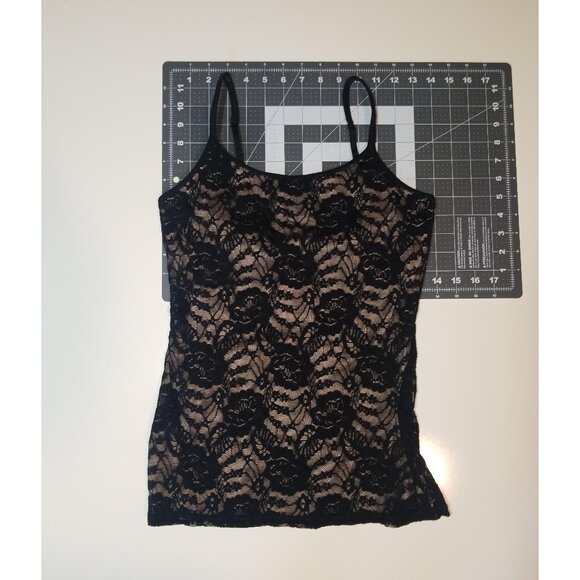 Express Best Loved Bra Cami Black Lace Size Med Black Express String Lace Top - Picture 2 of 6